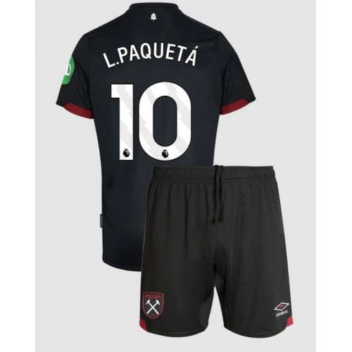 Fotbalové Dres West Ham United Lucas Paqueta #10 Dětské Venkovní 2024-25 Krátký Rukáv (+ trenýrky)